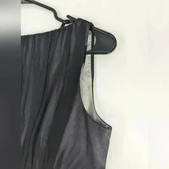 MAGGY LONDON 100% SILK COCKTAIL CLASSIC SLEEVELES KNEE LENGHTH BLACK DRESS 8 - Picture 4 of 14